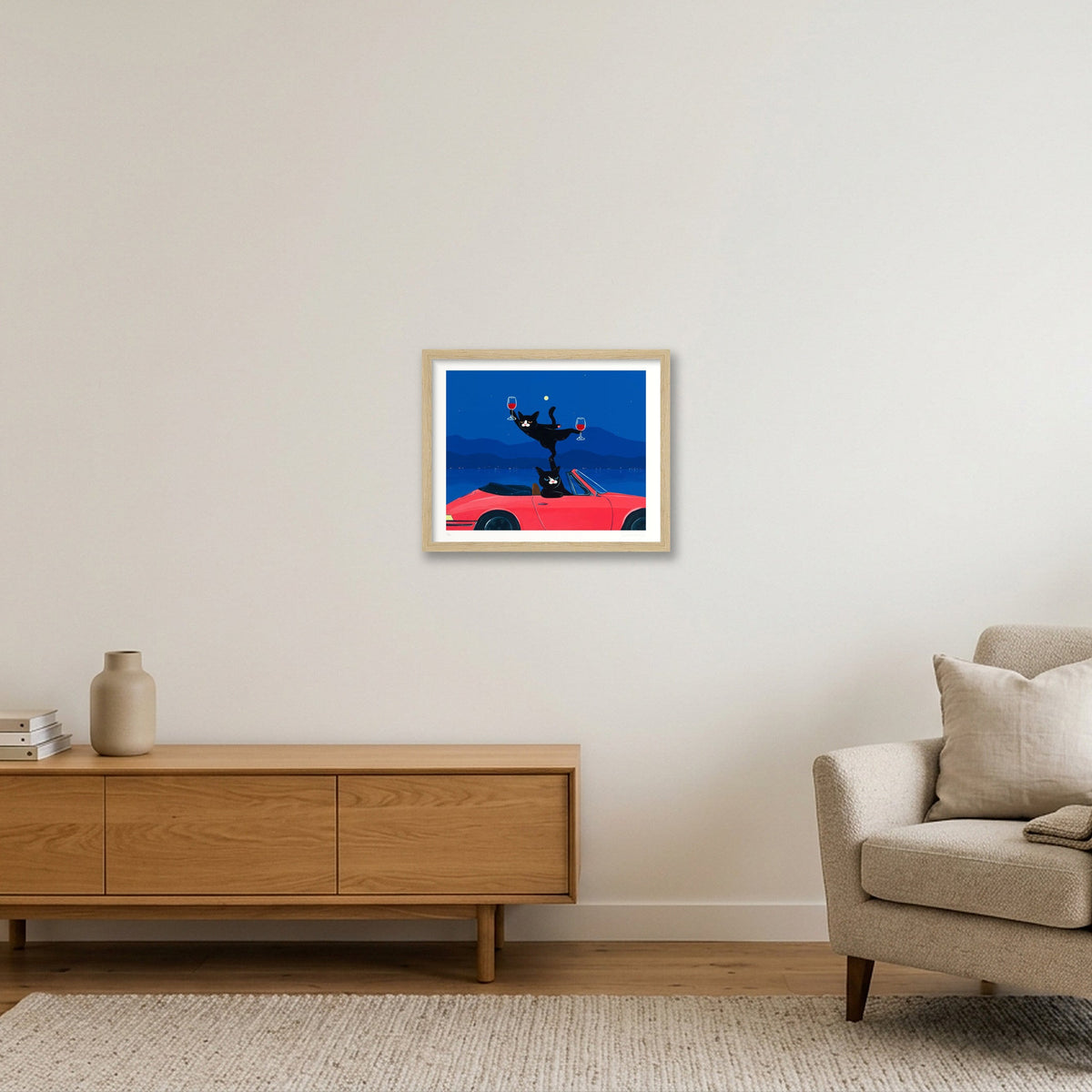 Chasing Dreams by Day, Counting Stars by Night — 35×28cm, 14×11" Oak Frame