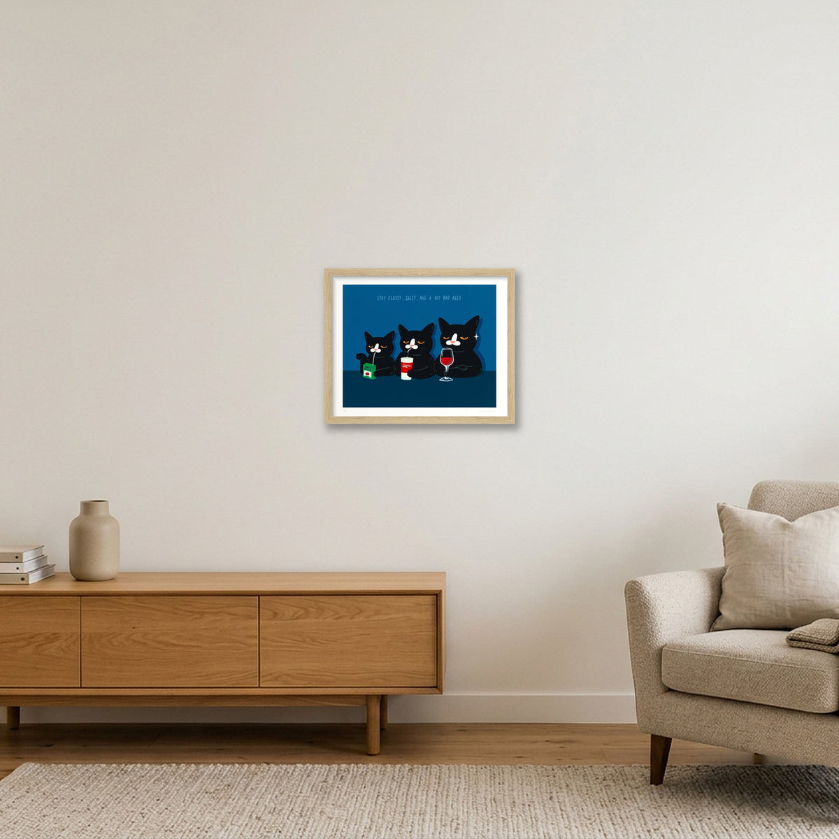 Literally Me, Growing From A Tiny Menace Into A Classy Menace — 35×28cm, 14×11" Oak Frame