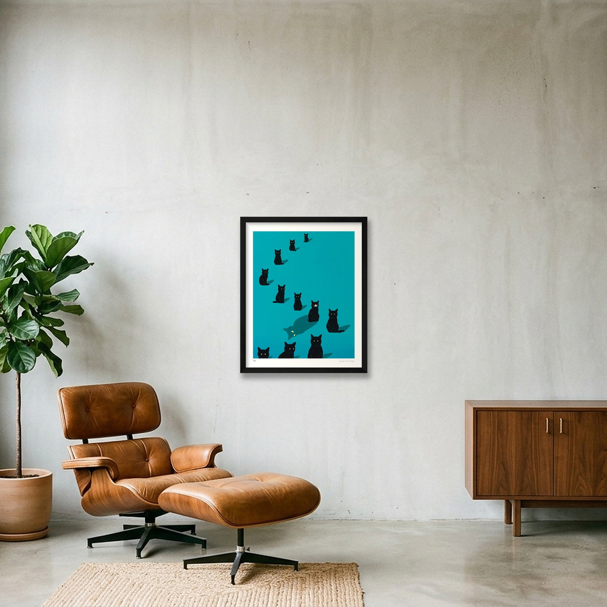Who Are You When No One's Watching — 40×50cm, 16×20" Black Frame