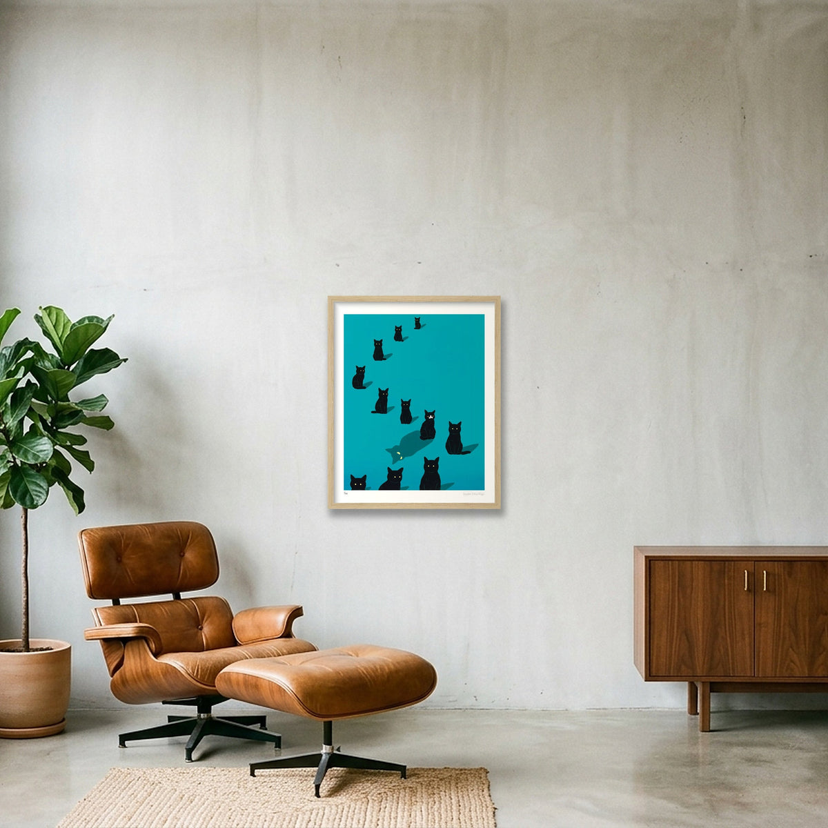 Who Are You When No One's Watching — 40×50cm, 16×20" Oak Frame