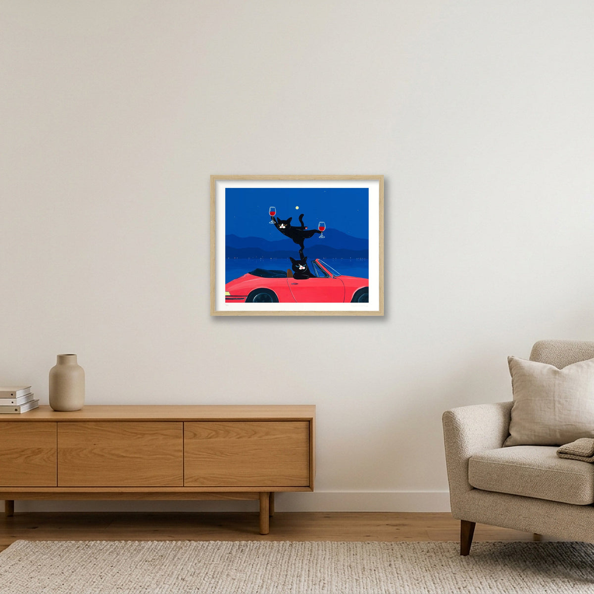 Chasing Dreams by Day, Counting Stars by Night — 50×40cm, 20×16" Oak Frame