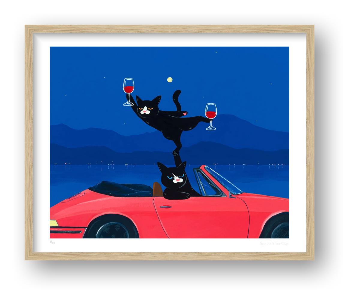 Chasing Dreams by Day, Counting Stars by Night — framed