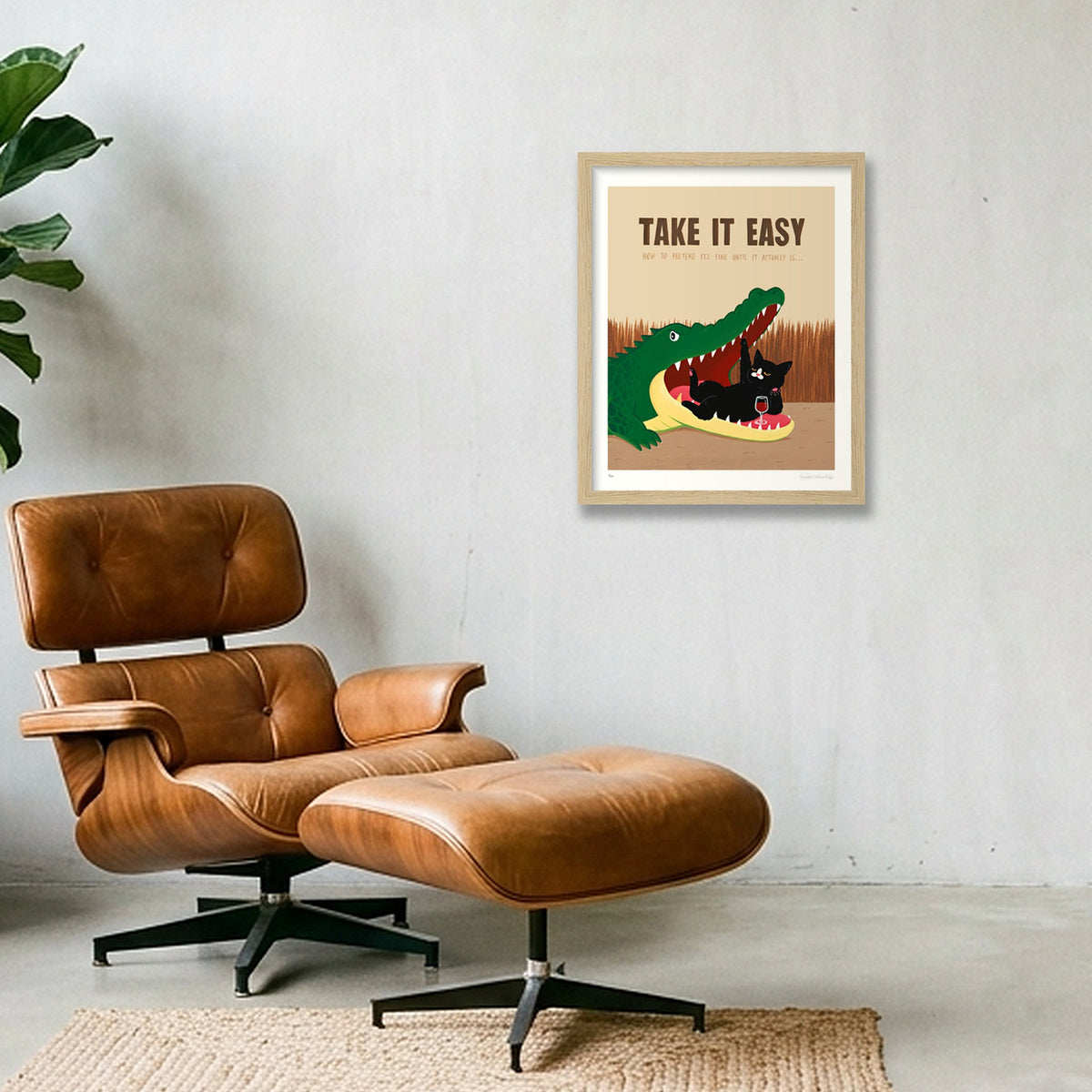 How To Pretend It's Fine Until It Actually Is — 28×35cm, 11×14" Oak Frame