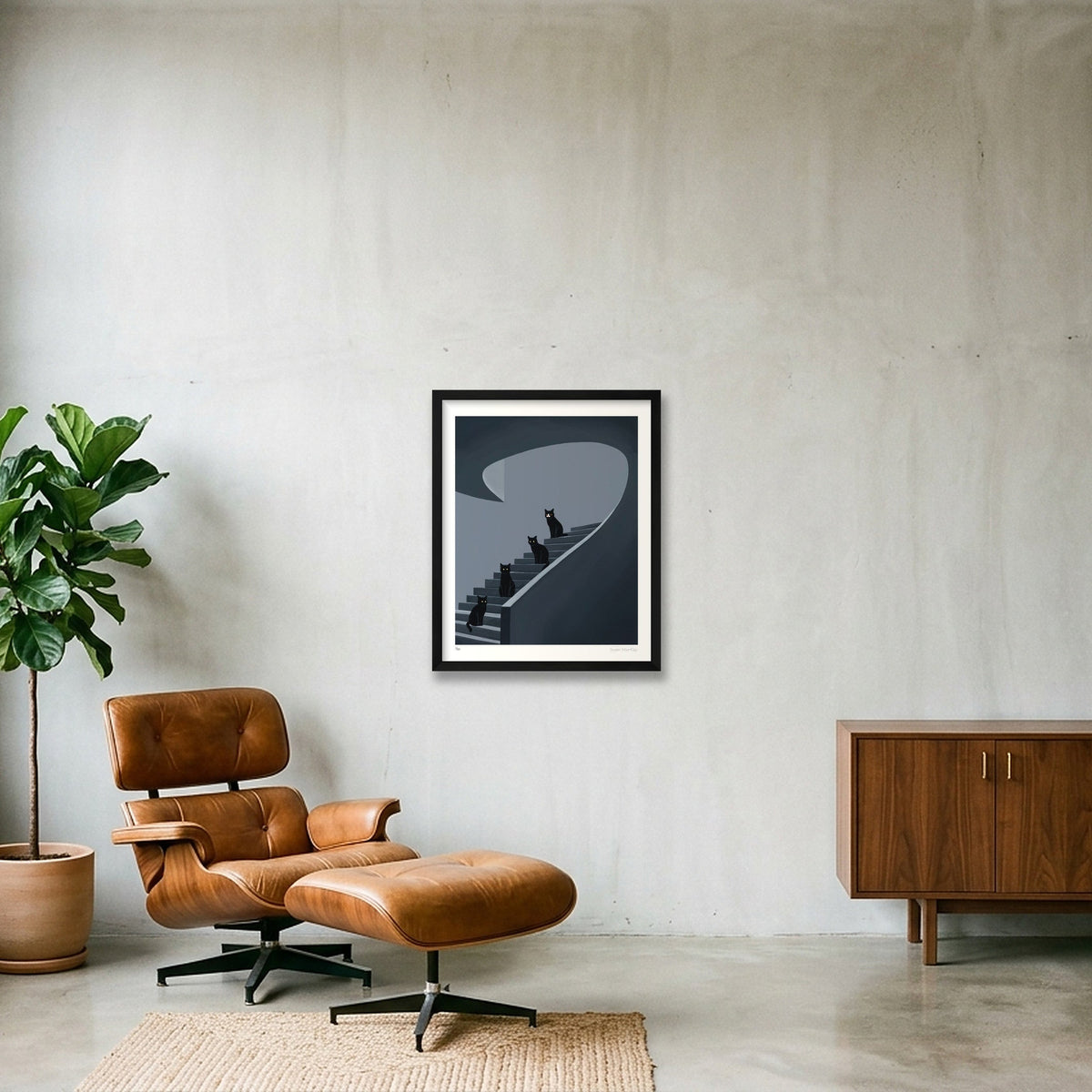 Echoes I Couldn't Escape — 40×50cm, 16×20" Black Frame