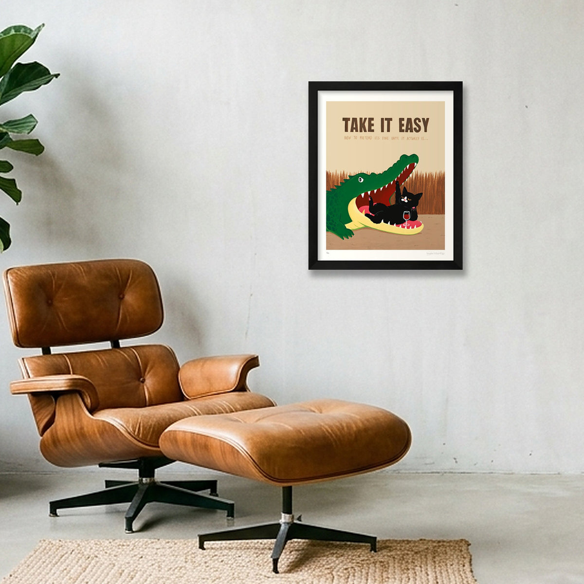 How To Pretend It's Fine Until It Actually Is — 28×35cm, 11×14" Black Frame