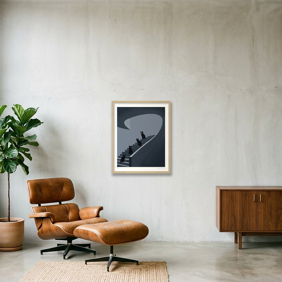 Echoes I Couldn't Escape — 40×50cm, 16×20" Oak Frame